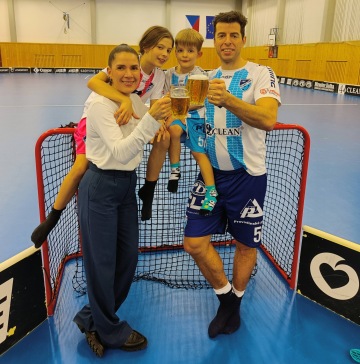 Naše rodina po zápase s Tatranem Střešovice